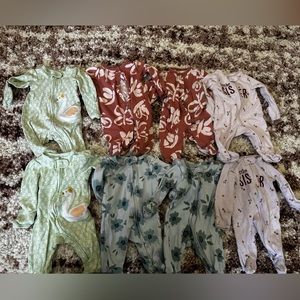 Twin girls newborn sleepers